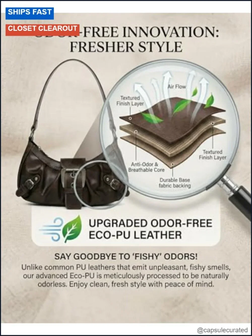 Y2K Hobo Bag for Women, Faux Leather Shoulder Purse Goth Punk Crescent Underarm